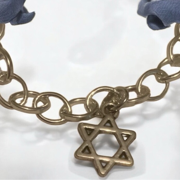 Jewish Star Of David Silver Charm Bracelet Religious NEW Hand Crafted Minimalist - Picture 2 of 7